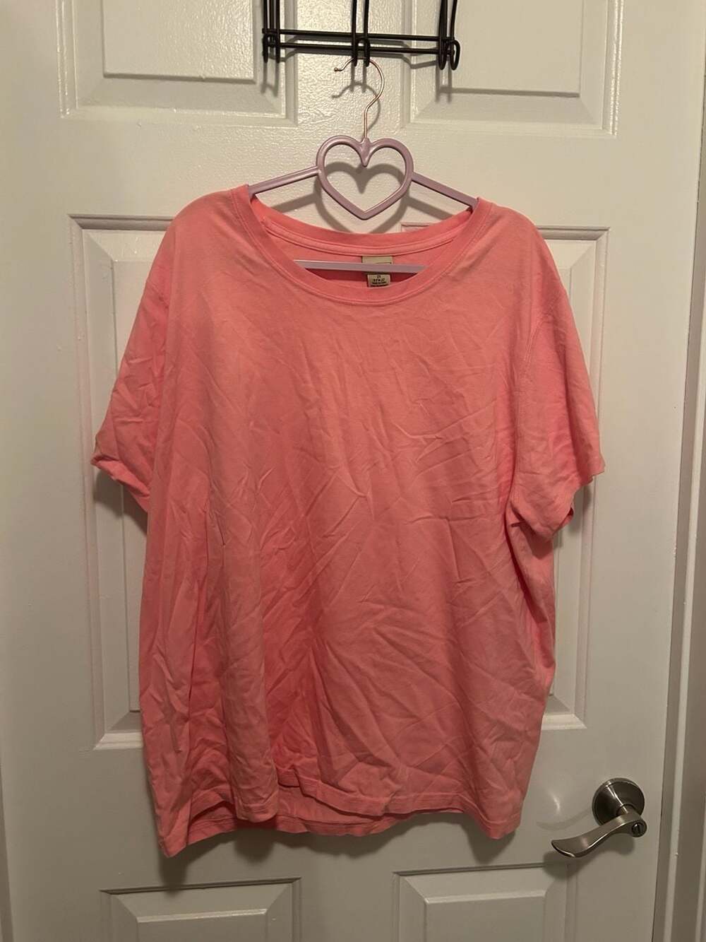 L.L.Bean Women's Solid Pink 100% Cotton Short Sleeve Crewneck T-Shirt - Picture 1 of 3